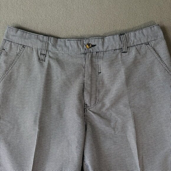 FireThorne Mens Golf Shorts Houndstooth Black White Size 40 Bermuda Outdoor Prep - Picture 2 of 16